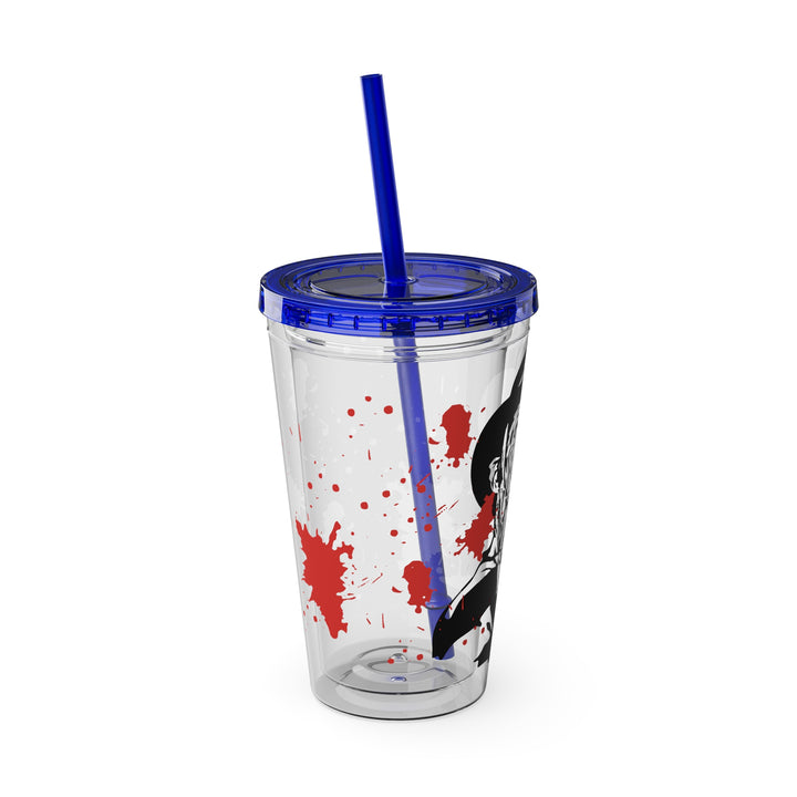 Freddy Halloween=Sunsplash Tumbler with Straw, 16oz