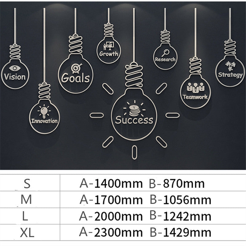 Light Bulb Inspirational Slogan Wall Sticker