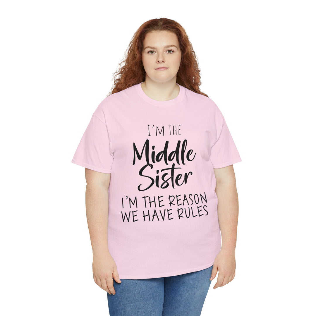 IM THE MIDDLE=Unisex Heavy Cotton Tee