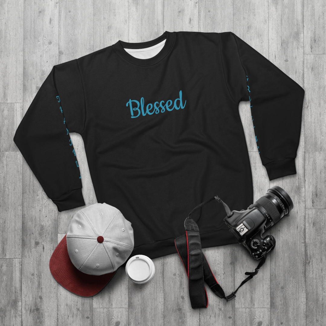 BLESSED-THANKFUL-GRATFUL-Unisex Sweatshirt (AOP)