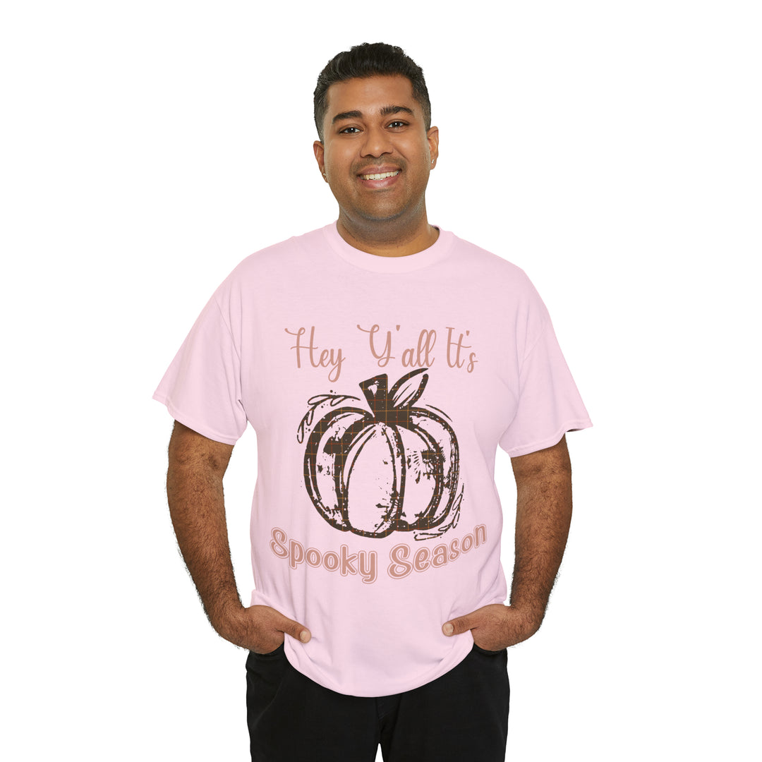 Hey Yall its spooky season-Unisex Heavy Cotton Tee