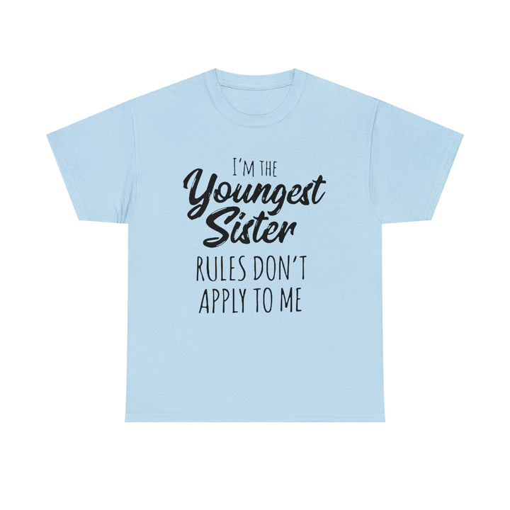 IM THE YOUNGEST=Unisex Heavy Cotton Tee