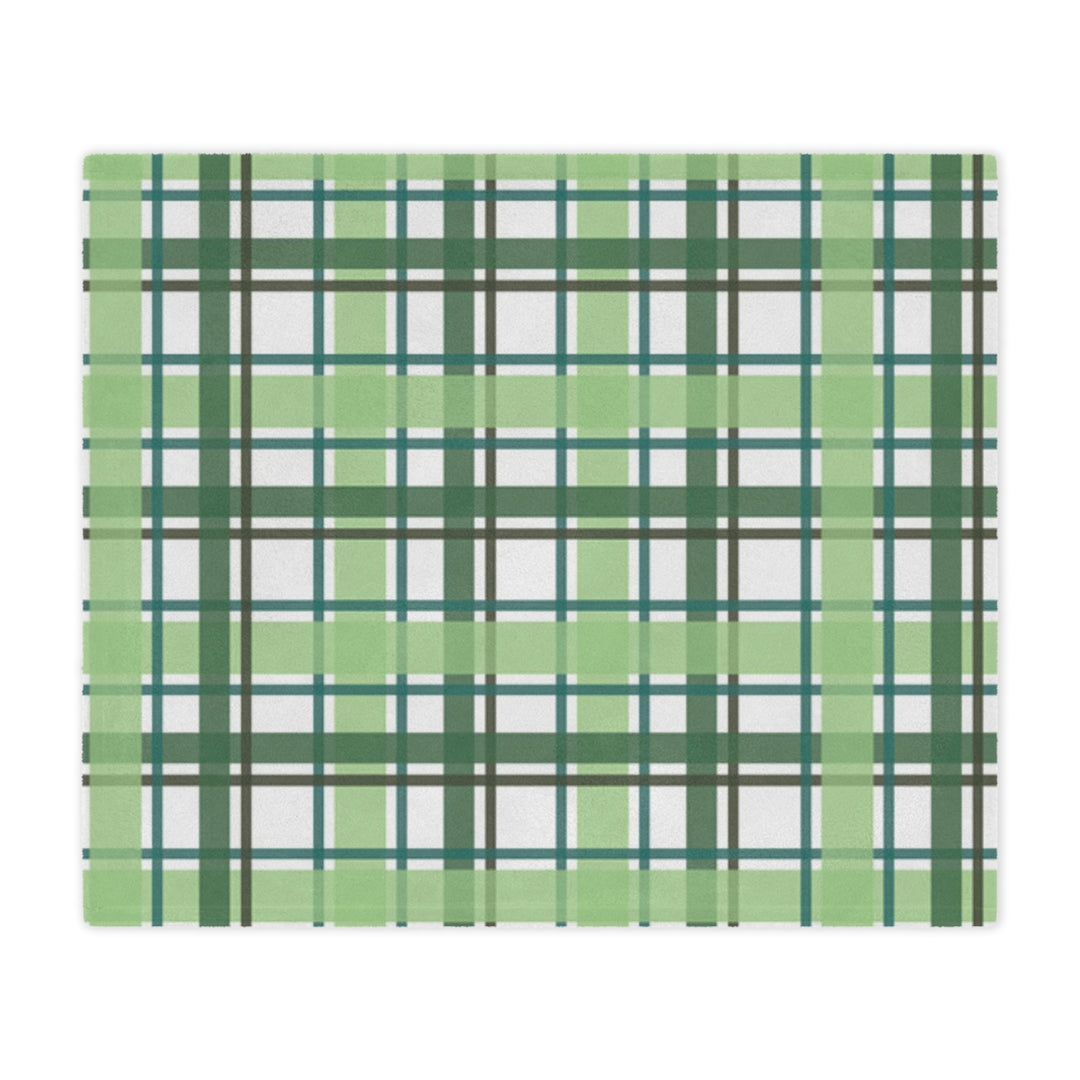 Green Plaid Minky Blanket