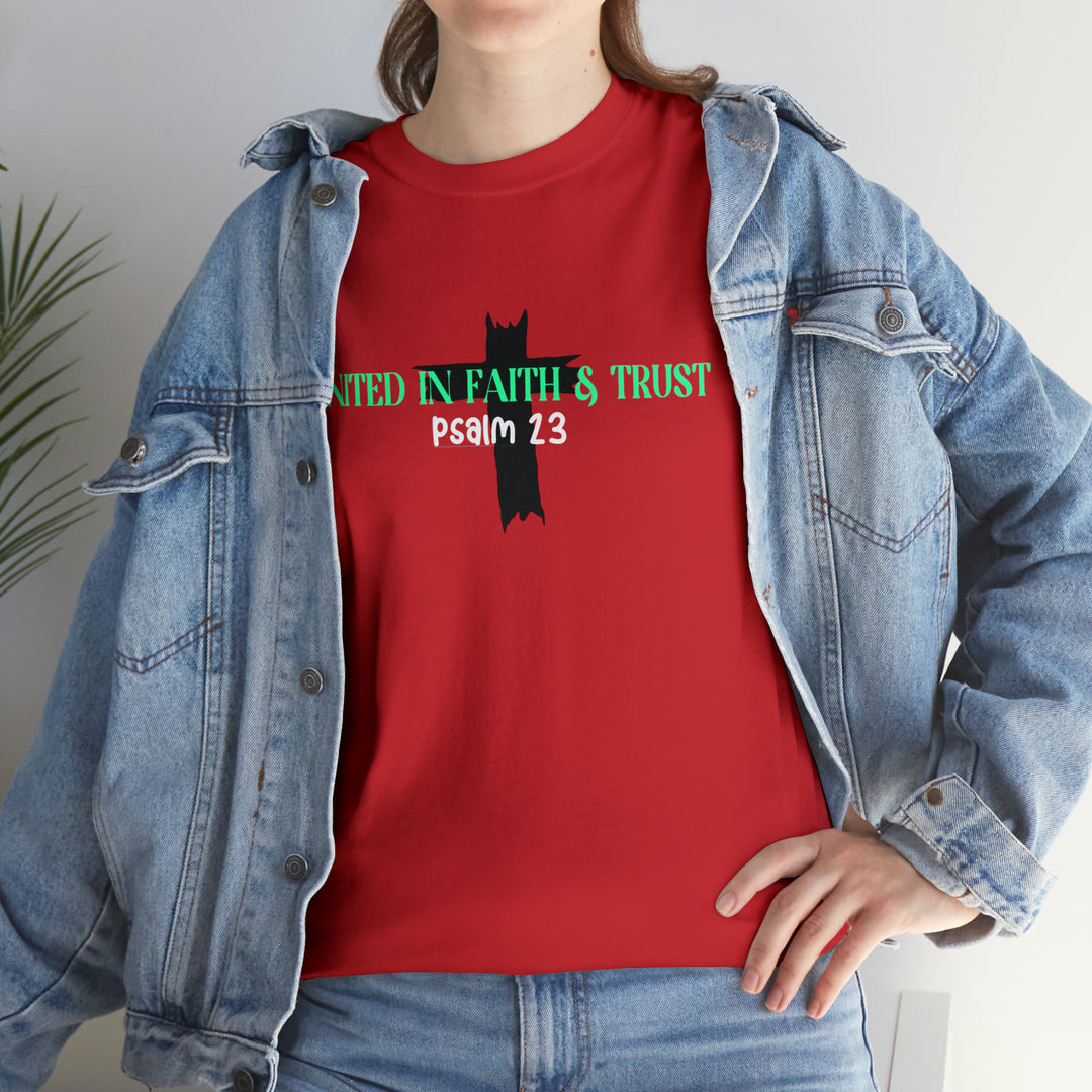 UNITED IN FAITH & TRUST-Unisex Heavy Cotton Tee