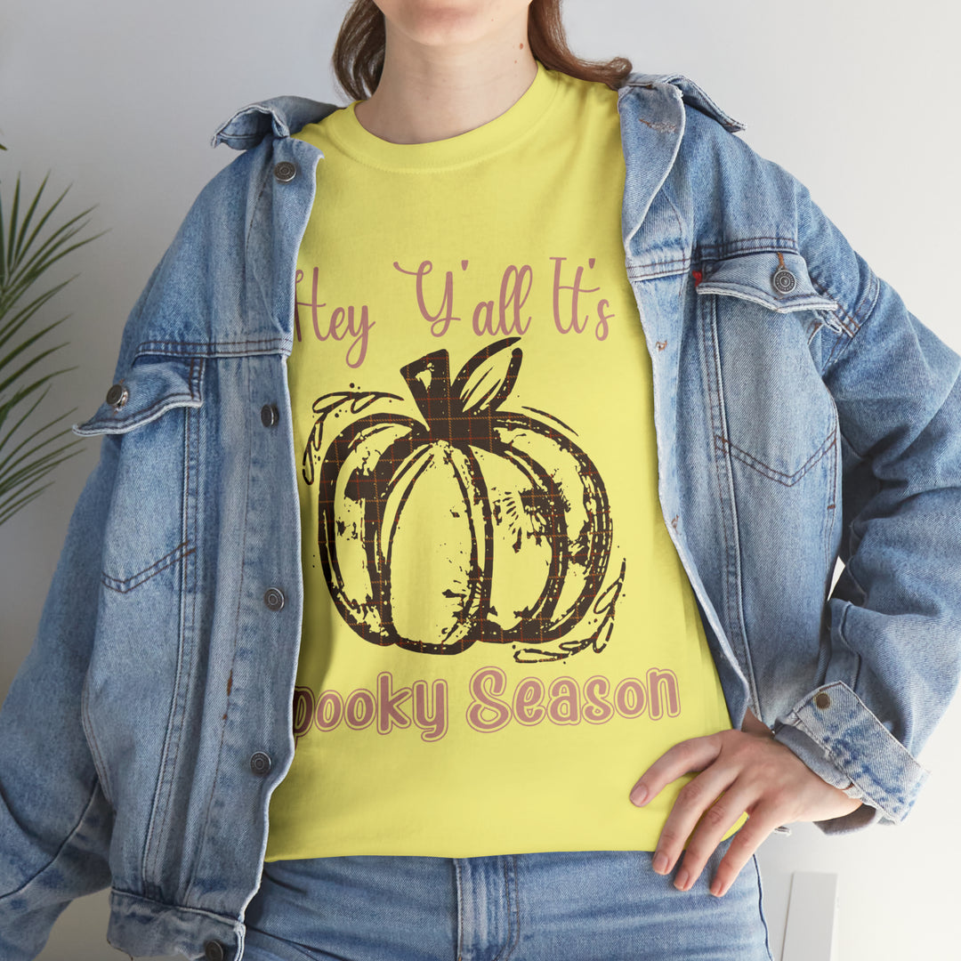 Hey Yall its spooky season-Unisex Heavy Cotton Tee