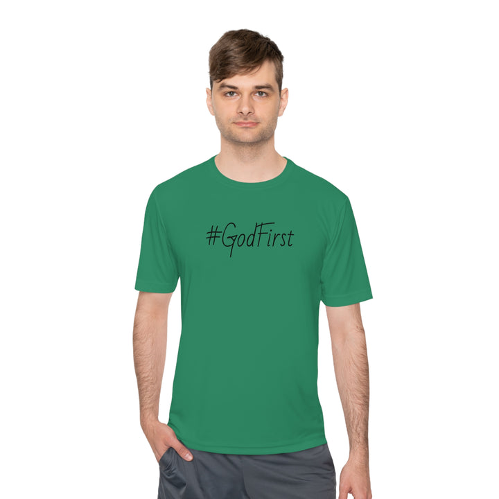 #GodFirst-Unisex Moisture Wicking Tee