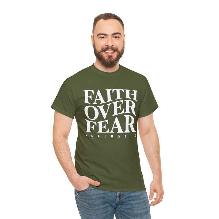 Faith Over Fear-Unisex Heavy Cotton Tee