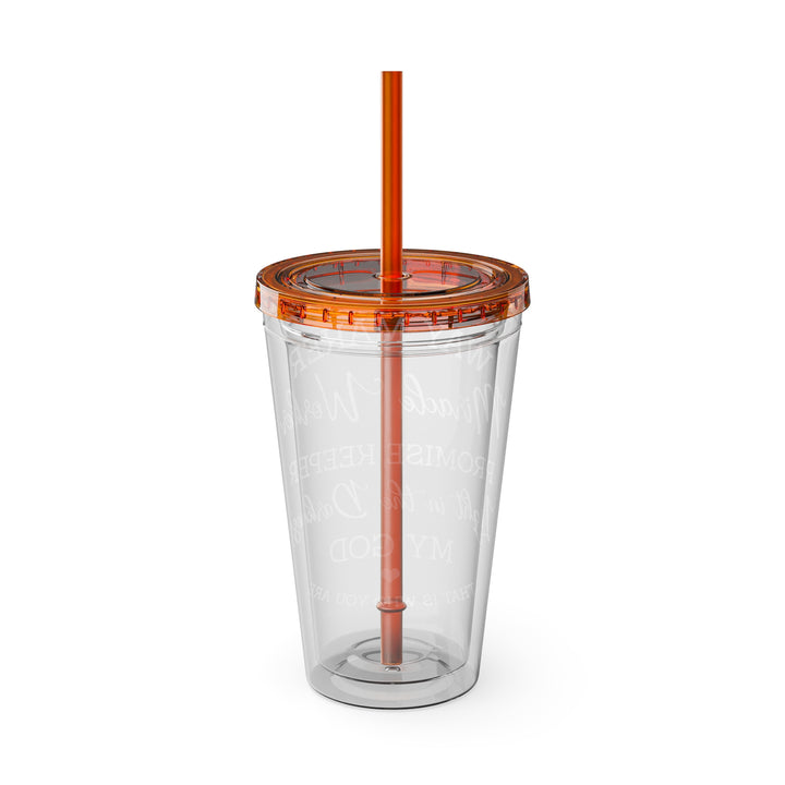 Way Maker=Sunsplash Tumbler with Straw, 16oz