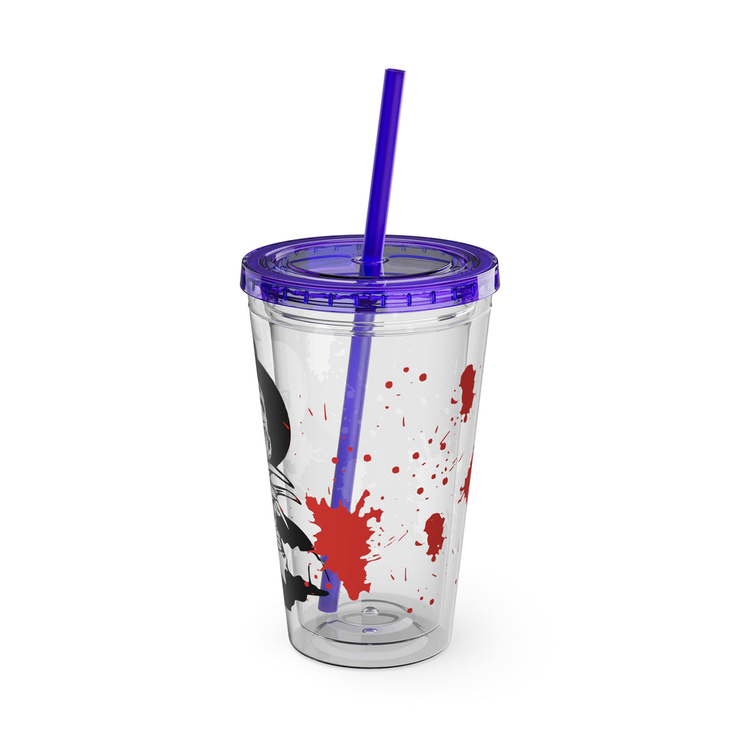 Freddy Halloween=Sunsplash Tumbler with Straw, 16oz