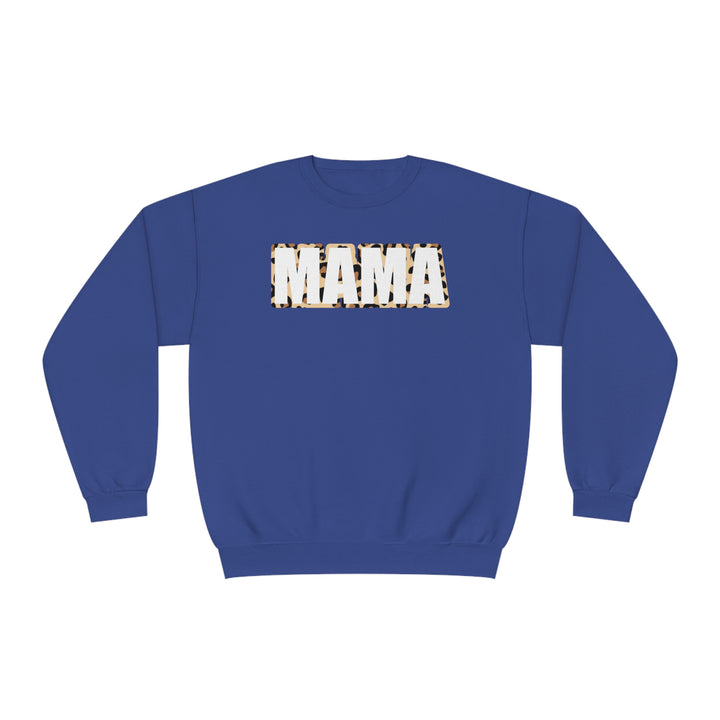 white leopard MAMA Unisex NuBlend® Crewneck Sweatshirt