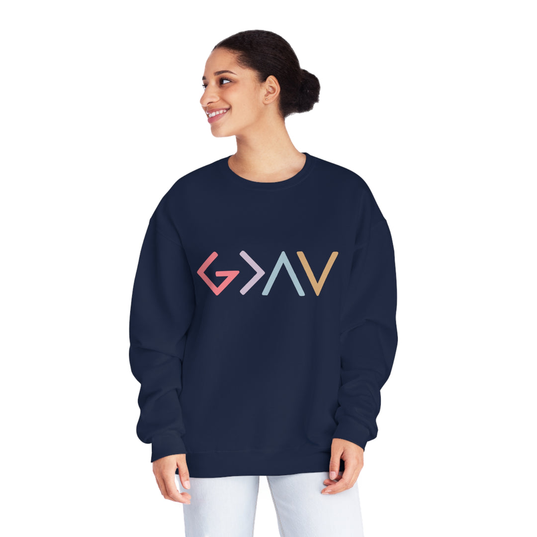 God is Greater Unisex NuBlend® Crewneck Sweatshirt