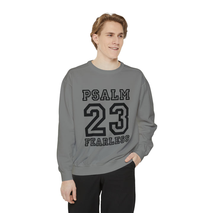 Psalm 23 Unisex Garment-Dyed Sweatshirt