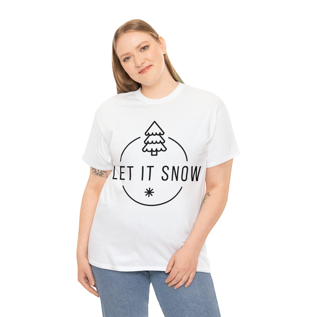 LET IT SNOW=Unisex Heavy Cotton Tee