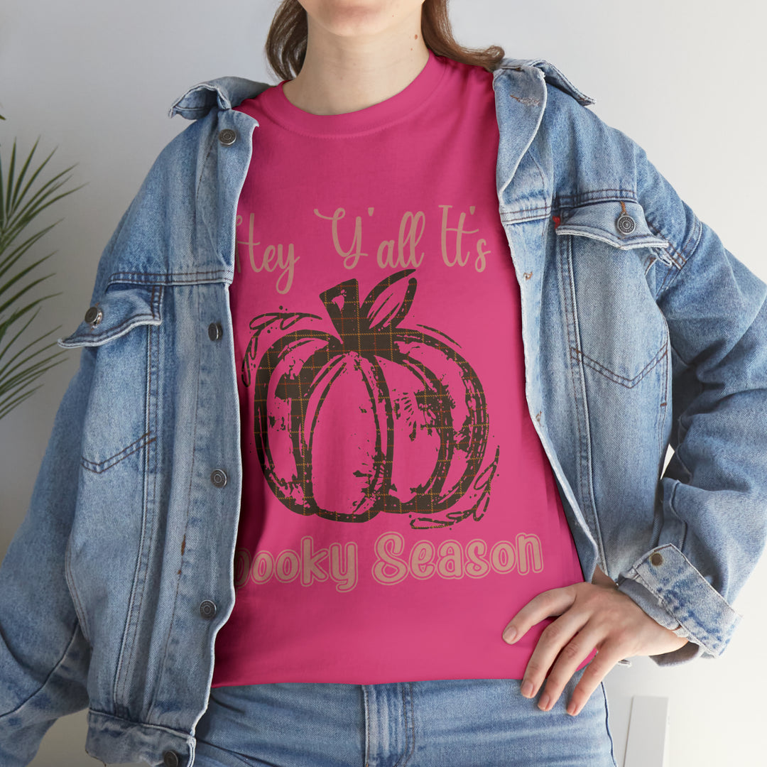 Hey Yall its spooky season-Unisex Heavy Cotton Tee