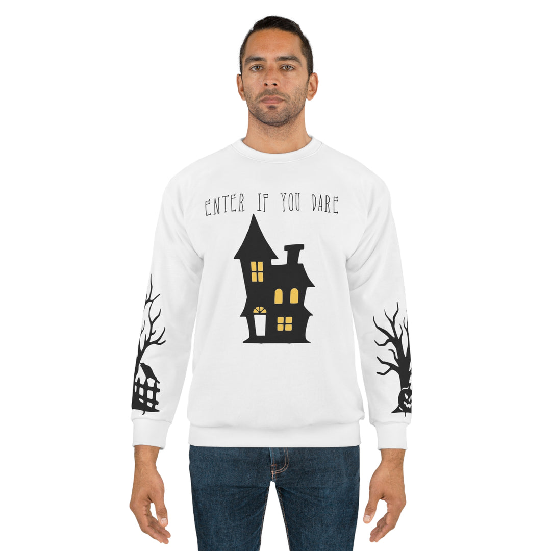Enter if You Dare-Unisex Sweatshirt (AOP)