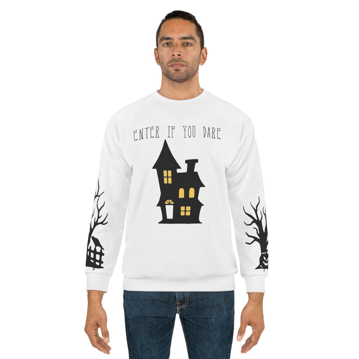 Enter if You Dare-Unisex Sweatshirt (AOP)