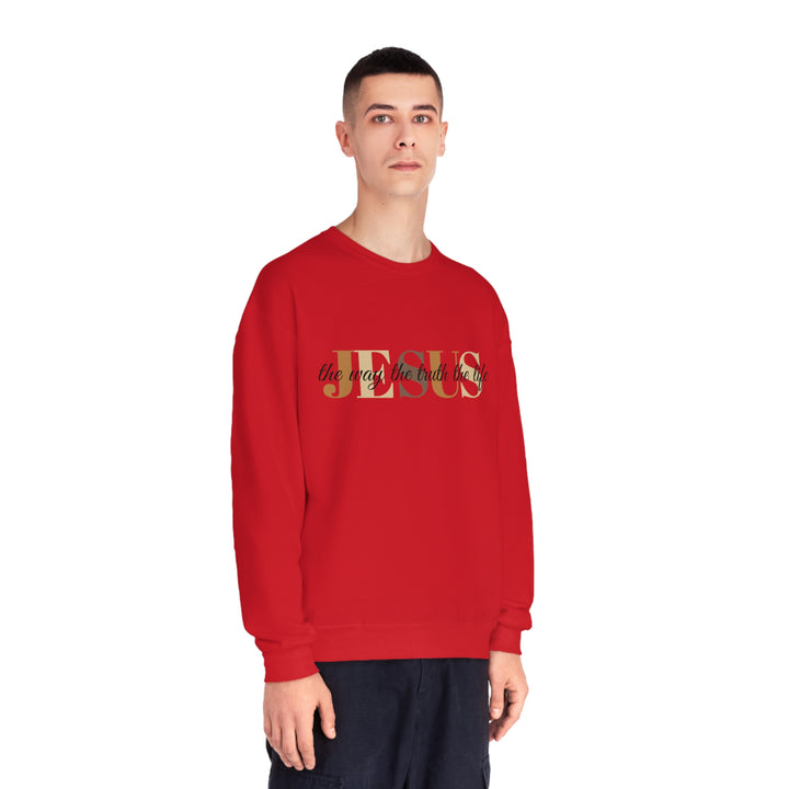 Jesus The Way The Truth The Life Unisex NuBlend® Crewneck Sweatshirt