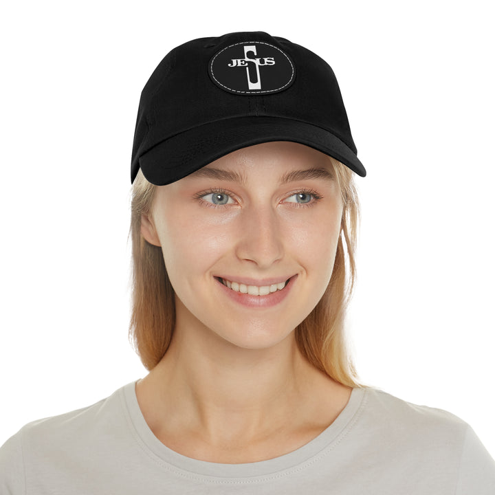 Jesus Hat with Leather Patch (Round)
