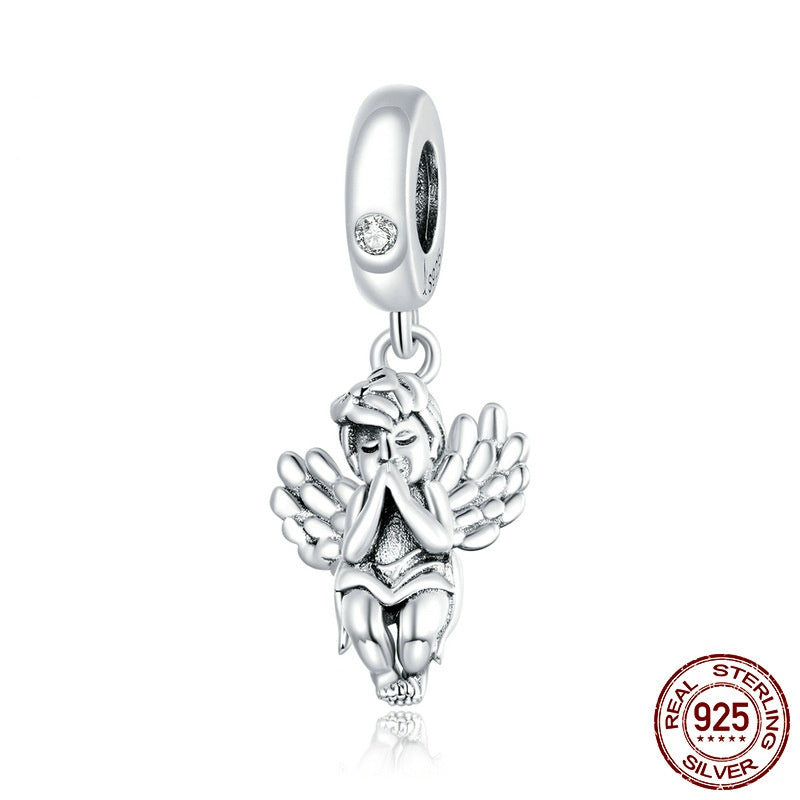 Pure Cute Little Angel S925 Sterling Silver Pendant Ornament Accessories