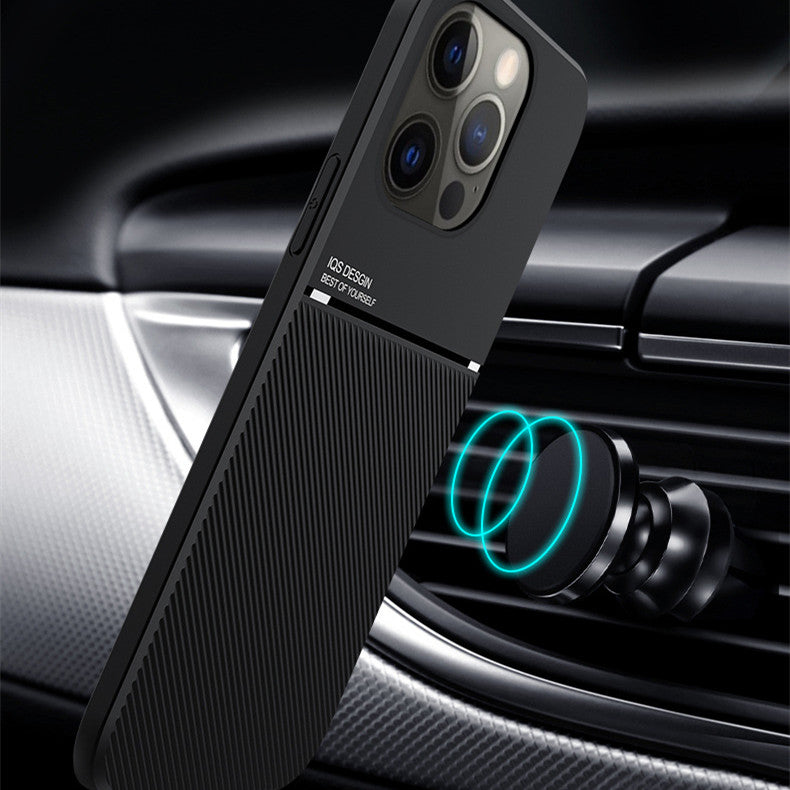 Built-in Magnetic Frosted Shockproof Phone Case