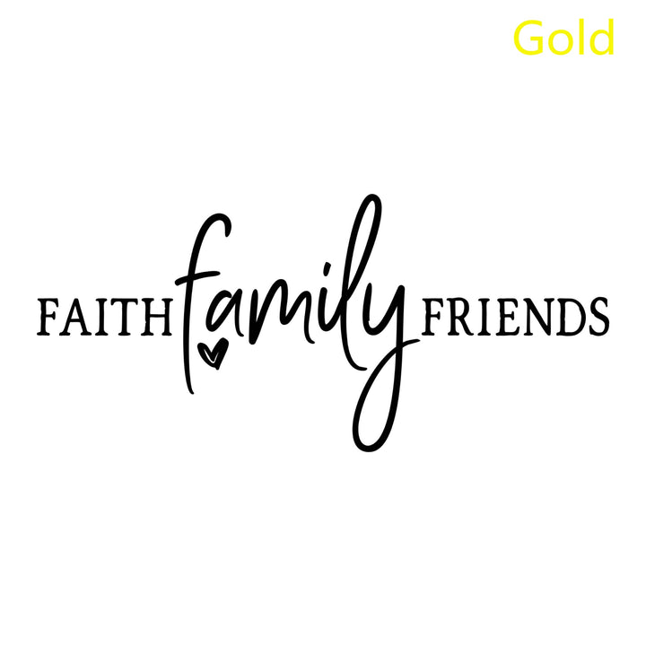 Faith Family Friends  Christian Decal