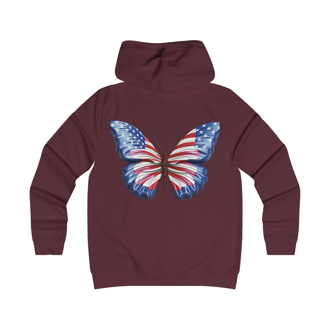 butterfly love-Girlie College Hoodie