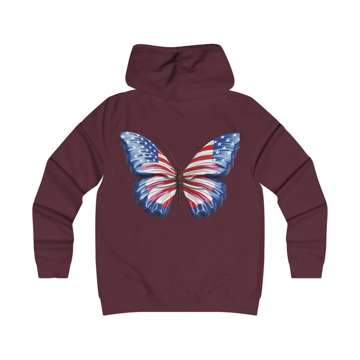 butterfly love-Girlie College Hoodie