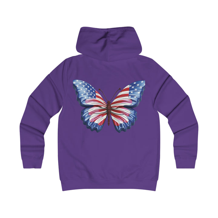 butterfly love-Girlie College Hoodie