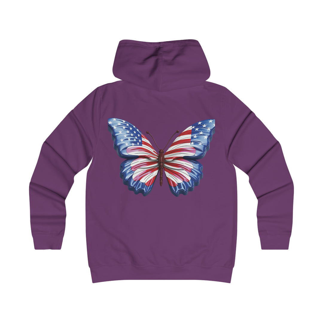 butterfly love-Girlie College Hoodie