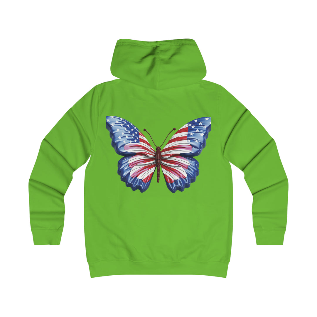 butterfly love-Girlie College Hoodie