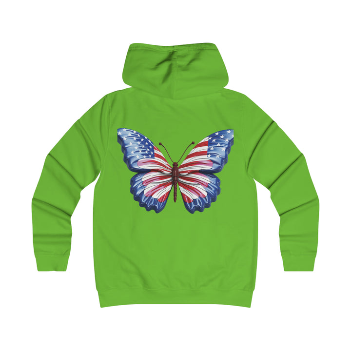 butterfly love-Girlie College Hoodie