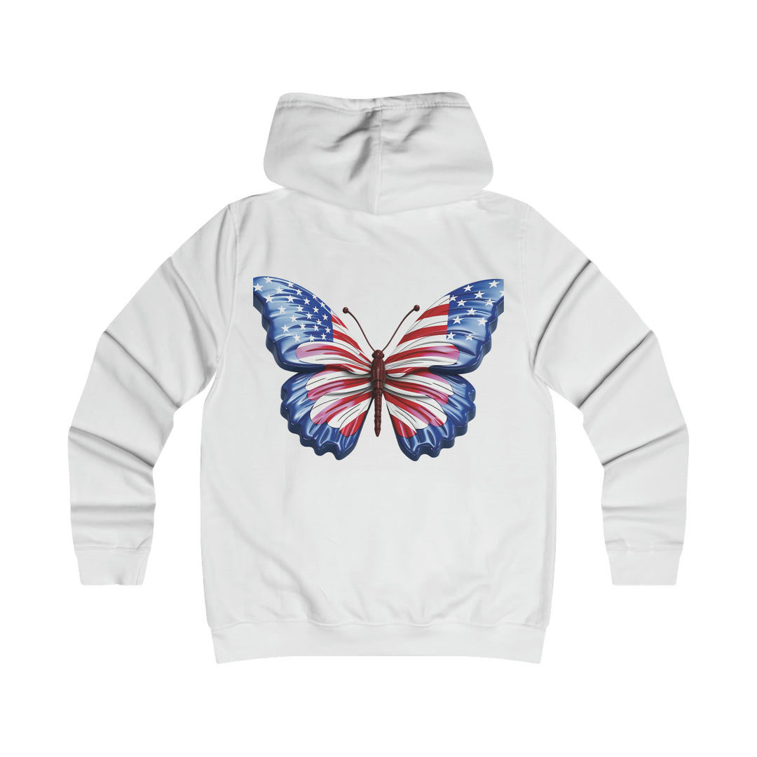 butterfly love-Girlie College Hoodie