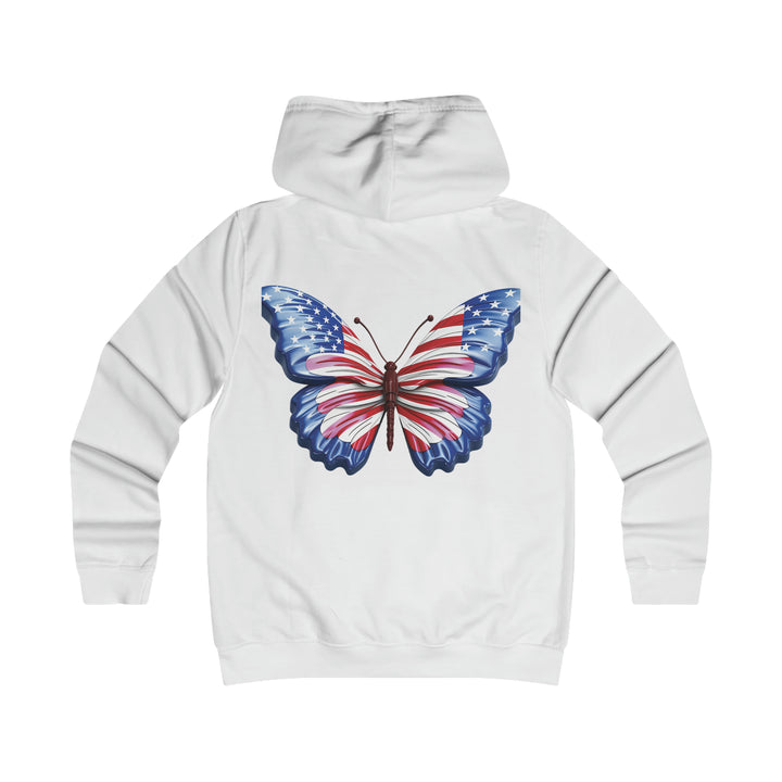 butterfly love-Girlie College Hoodie
