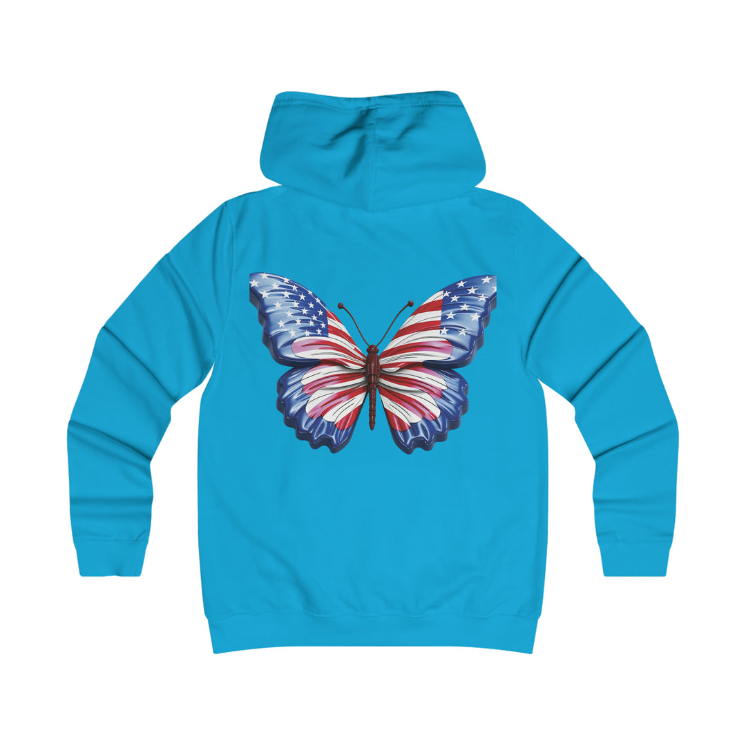 butterfly love-Girlie College Hoodie