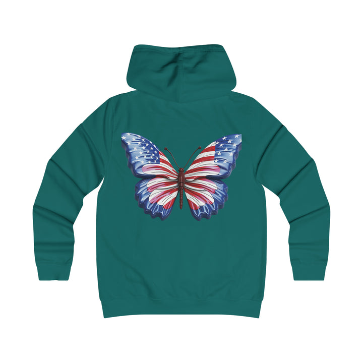 butterfly love-Girlie College Hoodie