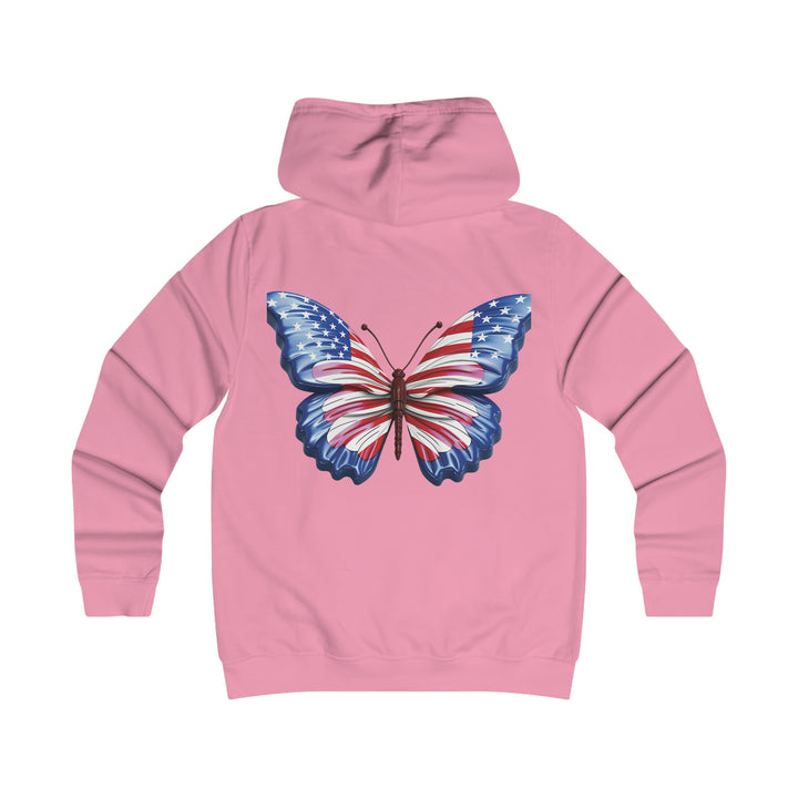 butterfly love-Girlie College Hoodie