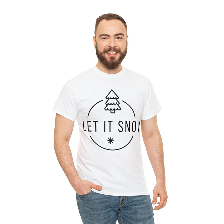 LET IT SNOW=Unisex Heavy Cotton Tee