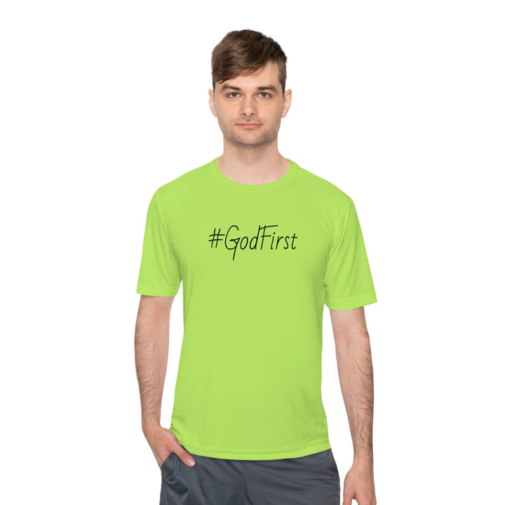 #GodFirst-Unisex Moisture Wicking Tee