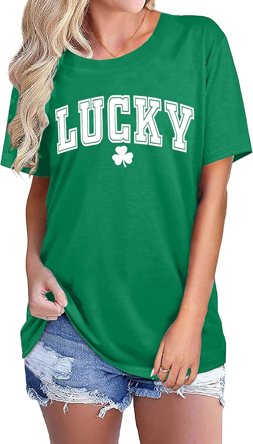 Patricks Day Shirts For Women Irish Shamrock Tshirts Gra