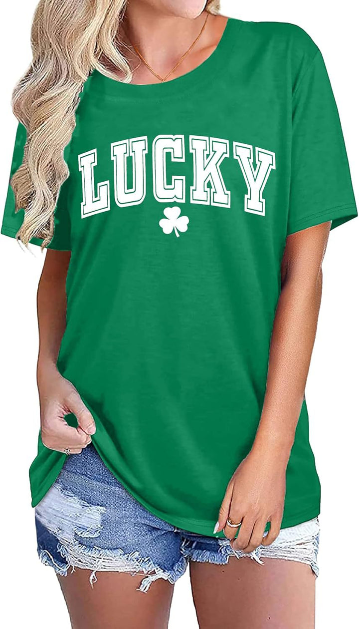 Patricks Day Shirts For Women Irish Shamrock Tshirts Gra