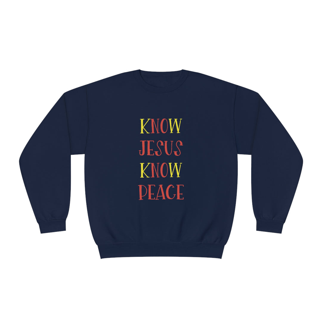Know Jesus-Unisex NuBlend® Crewneck Sweatshirt