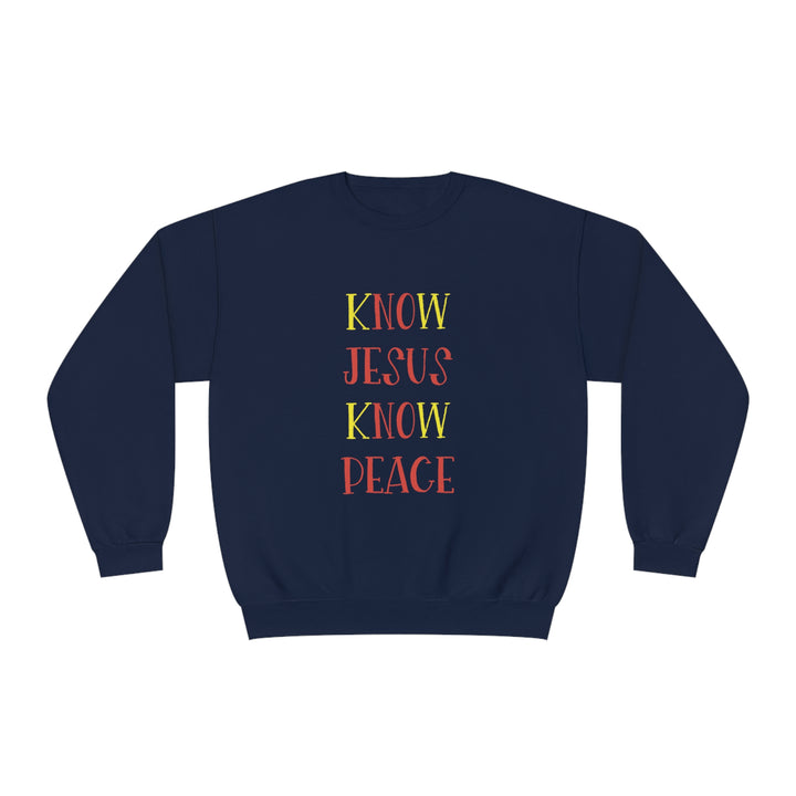 Know Jesus-Unisex NuBlend® Crewneck Sweatshirt