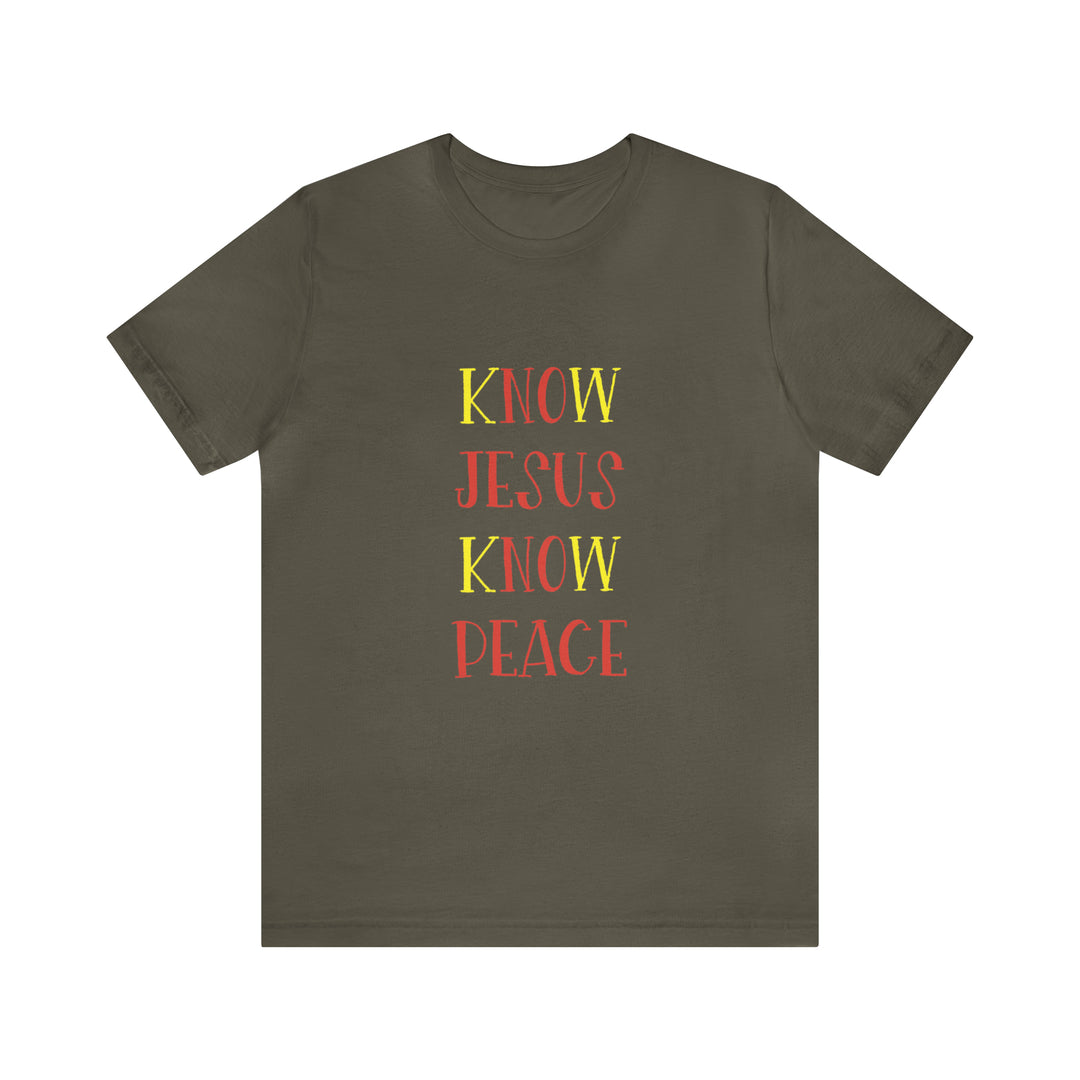 Know Jesus-Unisex Jersey Short Sleeve Tee