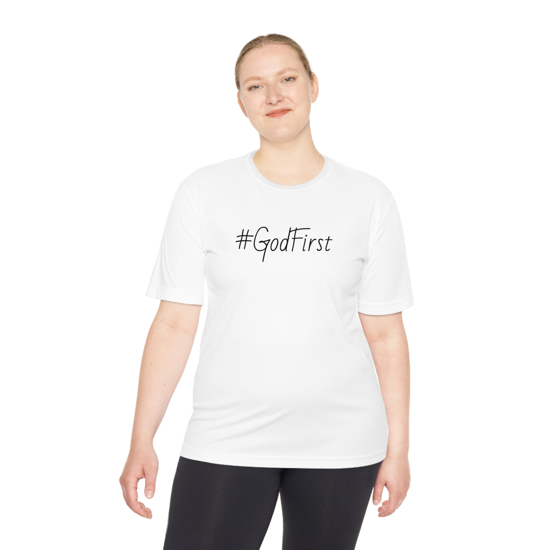 #GodFirst-Unisex Moisture Wicking Tee