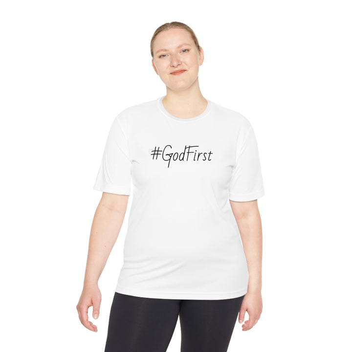 #GodFirst-Unisex Moisture Wicking Tee