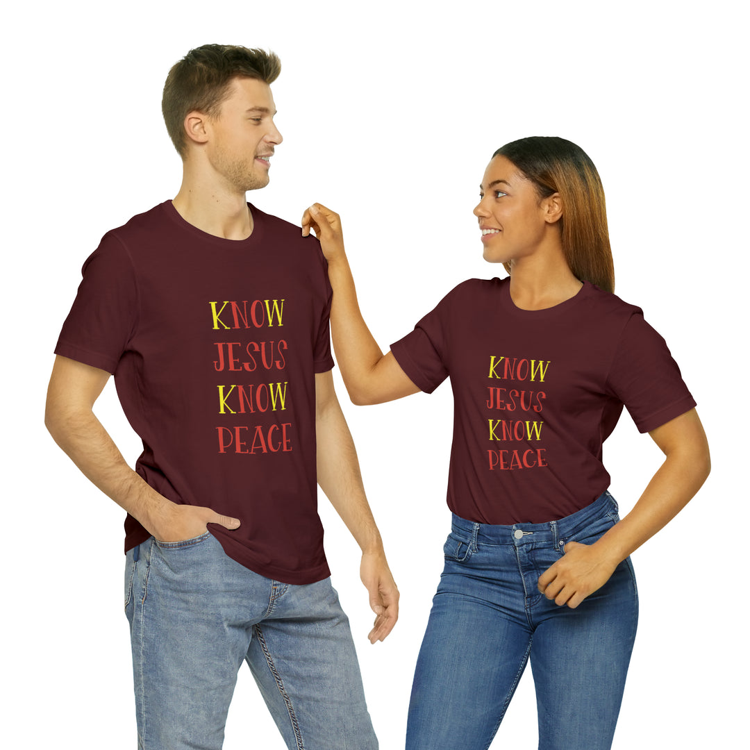 Know Jesus-Unisex Jersey Short Sleeve Tee