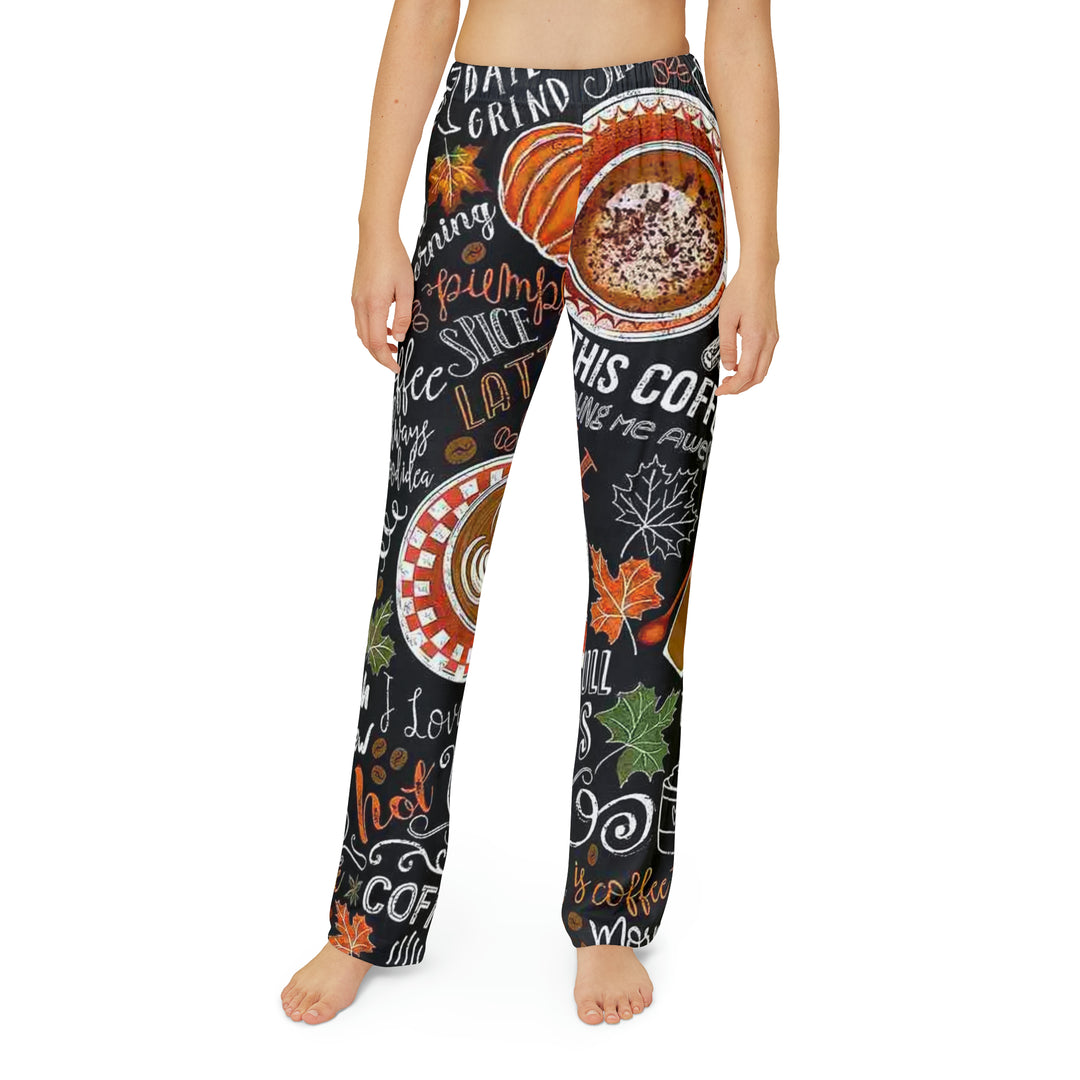 Pumpkin Spice Latte Kids Pajama Pants (AOP)