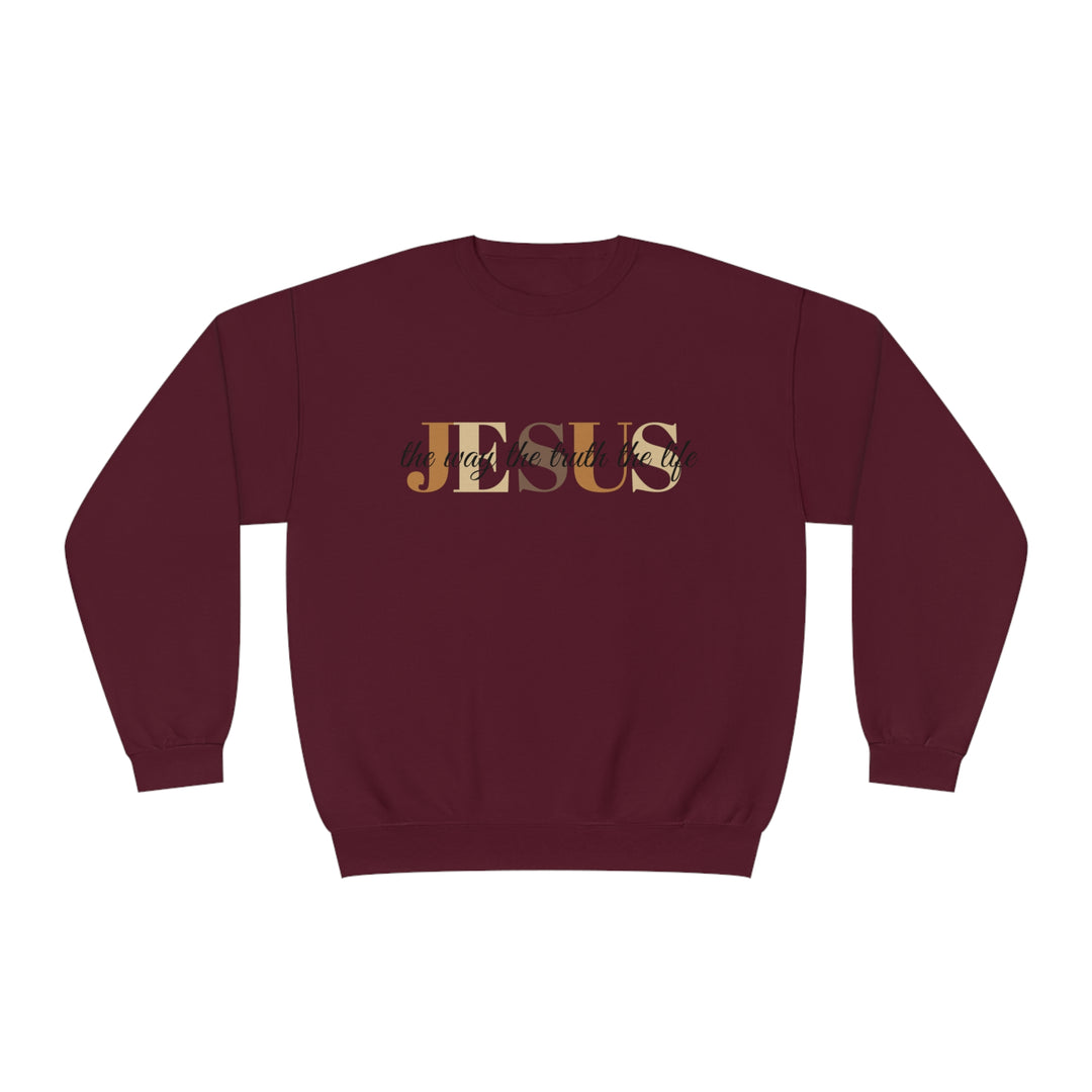 Jesus The Way The Truth The Life Unisex NuBlend® Crewneck Sweatshirt