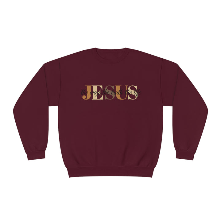 Jesus The Way The Truth The Life Unisex NuBlend® Crewneck Sweatshirt