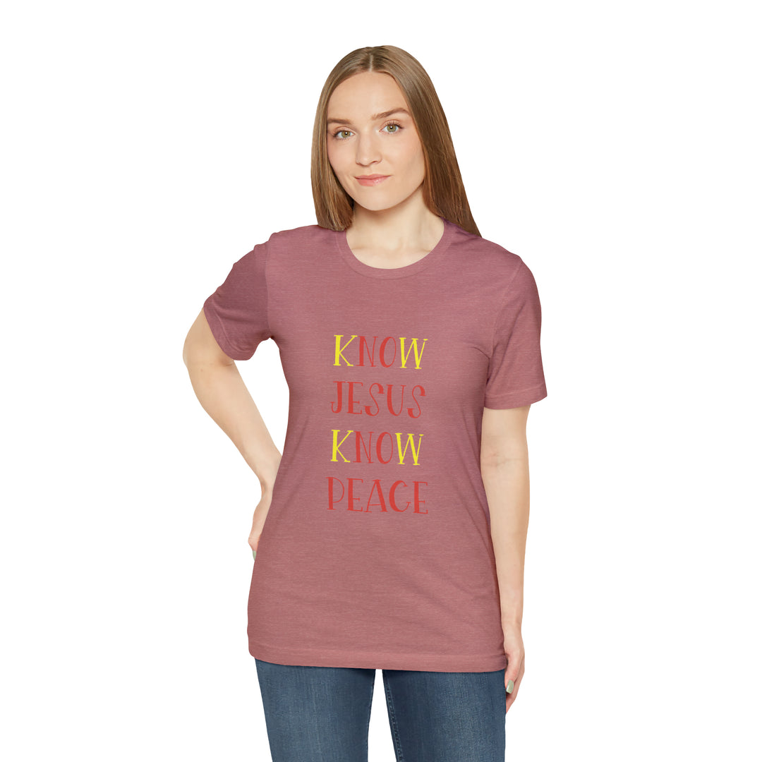 Know Jesus-Unisex Jersey Short Sleeve Tee